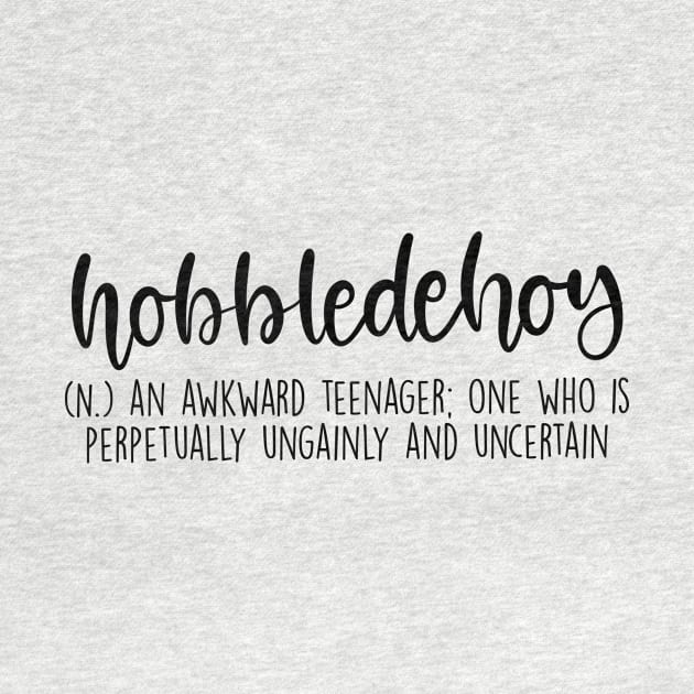 Hobbledehoy Aesthetic Word Definition by Slletterings